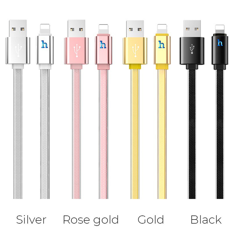 Cáp sạc iphone/Ipad Hoco UPL12 / UPL12 Plus Cổng Lighning chính hãng có đèn led báo pin đầy