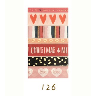 Set Washi Tape Chiết Tone Đỏ [037]