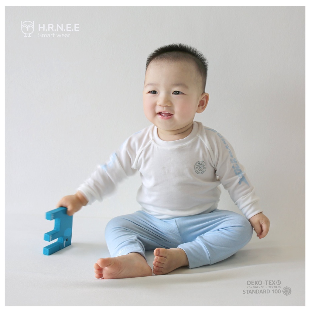 [CHÍNH HÃNG] Bộ quần áo dài tay chất liệu petit Rock Band trẻ em Hrnee