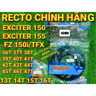 Nhông sên dĩa exciter 150/exciter 155 vva/fz 150i/tfx bộ đen 9ly 36,37,38,39,40,41,42,43,44,45,46,47