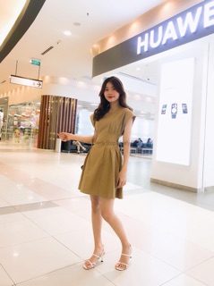 Đầm cánh dơi fom A xếp ly
