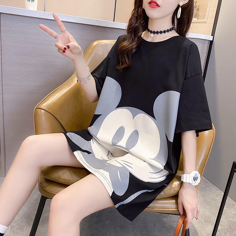 NRVP Áo Thun Nữ Tay Ngắn Dáng Rộng Thời Trang Phong Cách Hàn Quốc