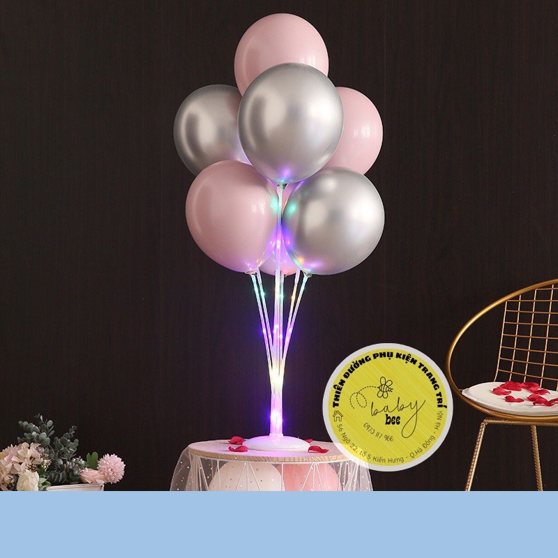 Trụ Bóng Bay Kèm Đèn Cao 70/127 CM