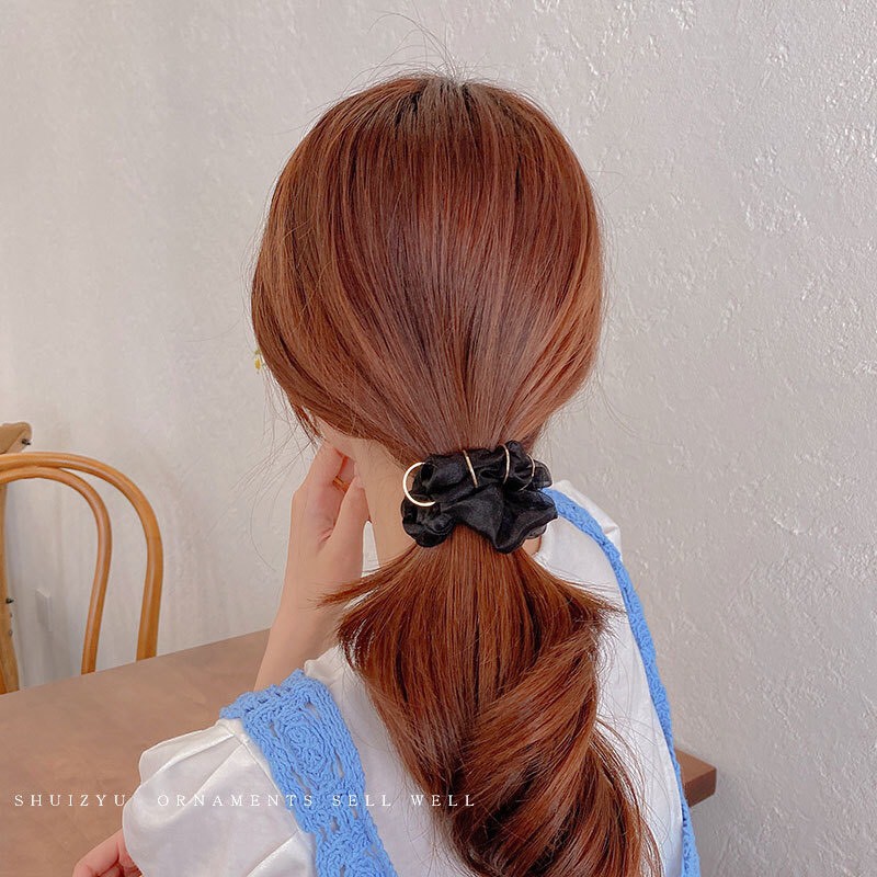 Cột tóc Scrunchies voan kiểu Hàn Quốc siêu xinh