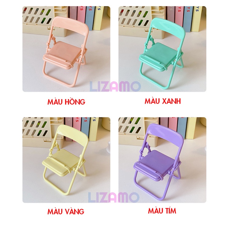 Giá đỡ điện thoại để bàn hình chiếc ghế gấp gọn mini cute dễ thương Lizamo GD140