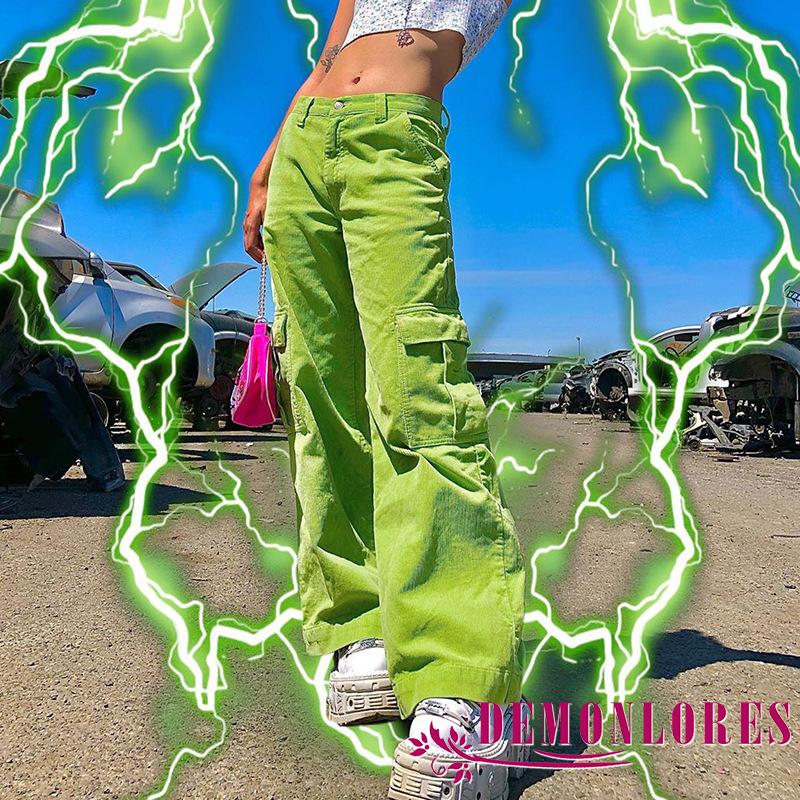 Quần Dài Nữ Lưng Cao Ống Rộng Màu Trơn Thời Trang