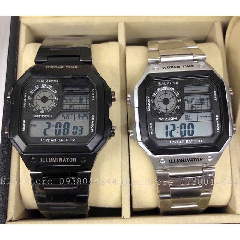 Đồng Hồ AE1200 năng động hai màu cá tính dành cho nam