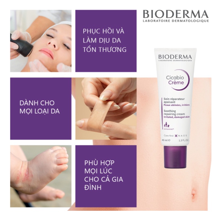 Kem dưỡng phục hồi da tổn thương Bioderma Cicabio Creme 40ML [NHẬP KHẨU CHÍNH HÃNG 100%] | BigBuy360 - bigbuy360.vn