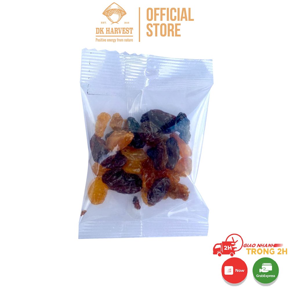 (Quà Tặng) Nho Sấy Khô Raisins 3 Màu Không Hạt DK Harvest - Túi 20g