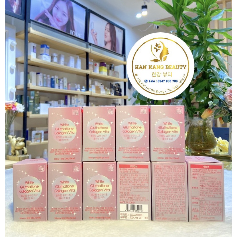 Viên Uống Trắng Da Tổng Hợp  White Glutathione Collagen Vita
