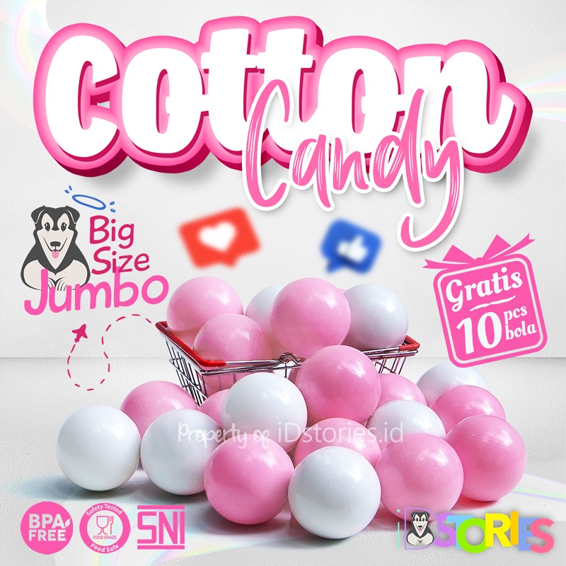 Quả Bóng Đồ Chơi Bằng COTTON Màu Trắng Hồng Cho Bé