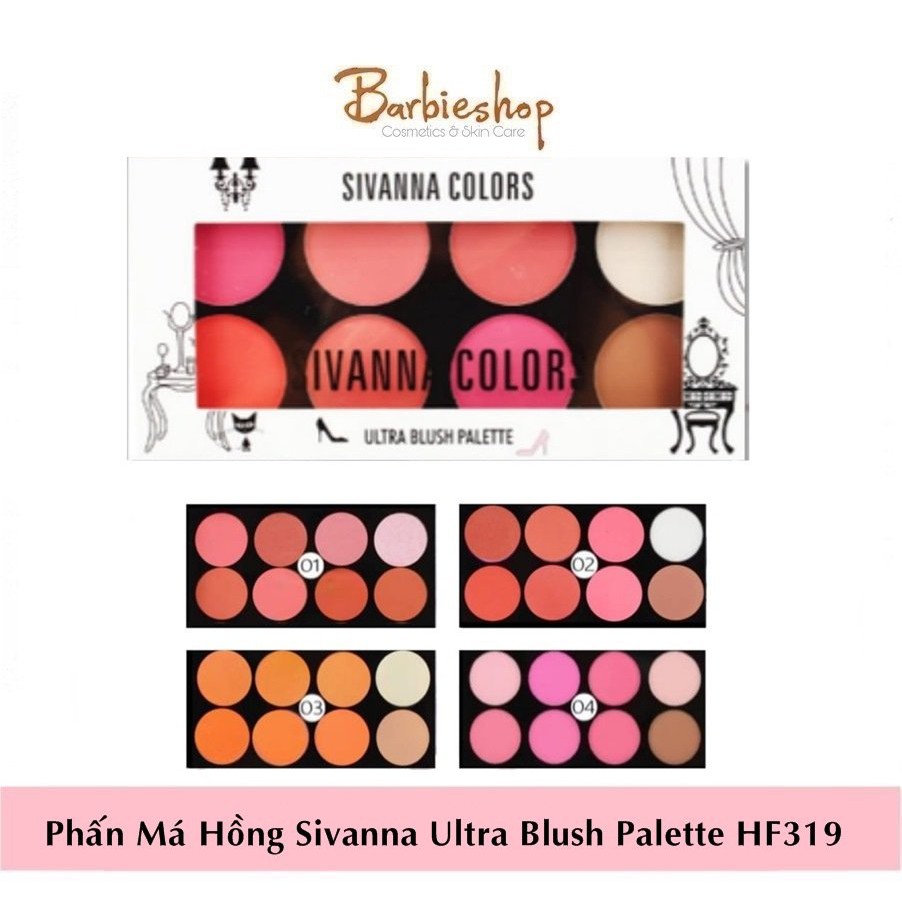 Má Hồng 8 ô Sivanna Colors Ultra Blush HF319