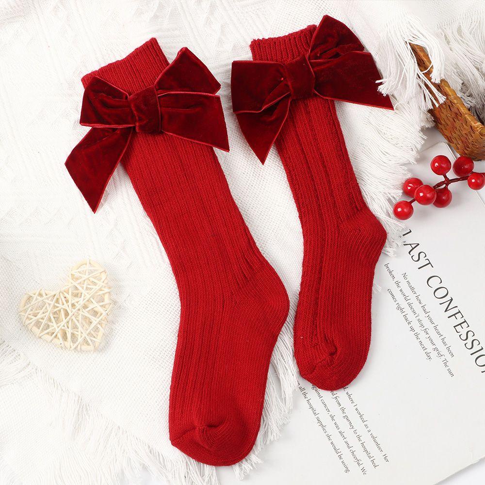 Đôi Vớ Cotton Dài Qua Gối Giữ Ấm Mùa Thu Đông Dành Cho Bé Gái