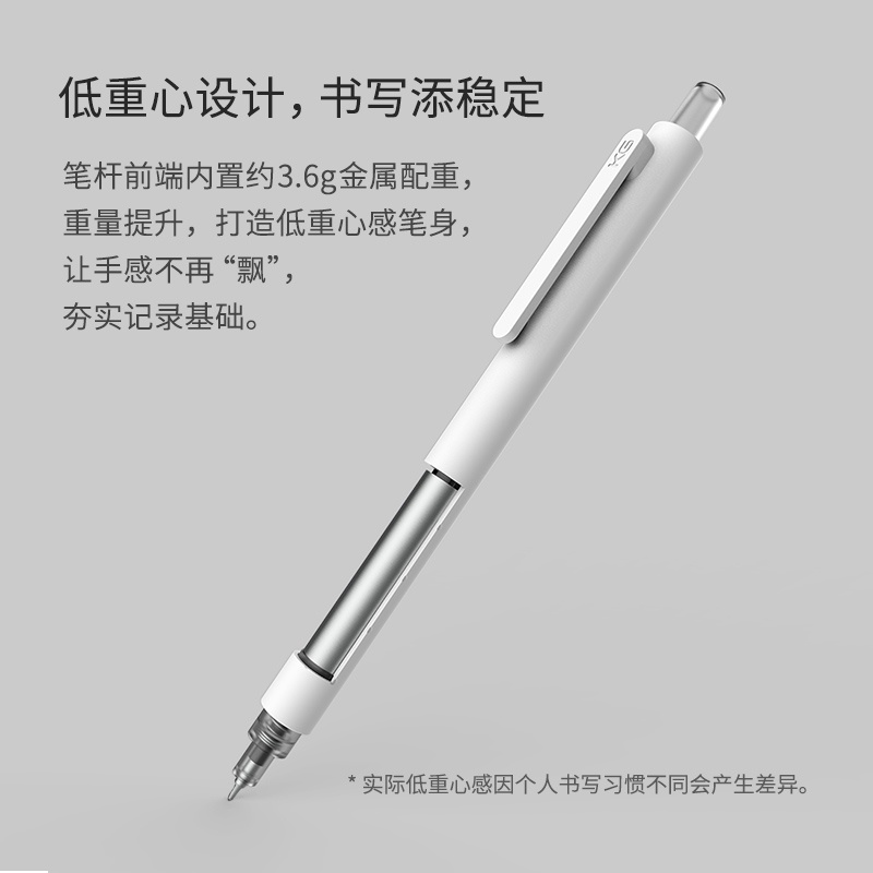Hộp 4 bút bi Kaco Rocket hoc tập Trắng mực đen ngòi 0,5mm