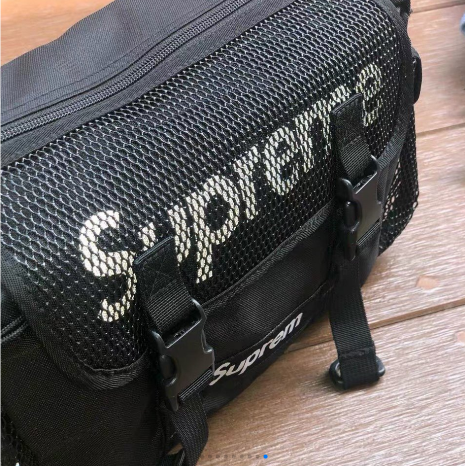 Túi đeo chéo FW19 in chữ Supreme thời trang năng động