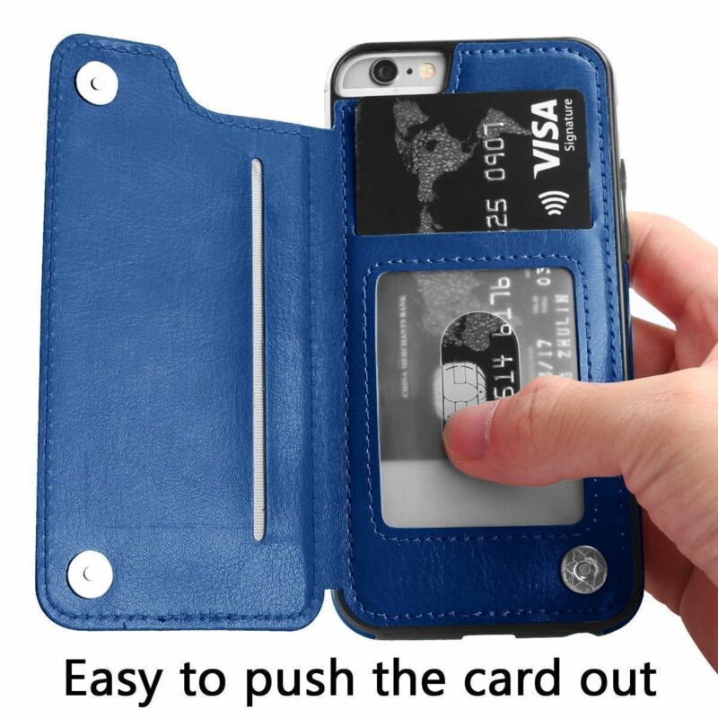 For iPhone X XS XR XS MAX 8 7 6 6S Plus Magnetic Leather Wallet Case Card Slot Shockproof Flip Cover