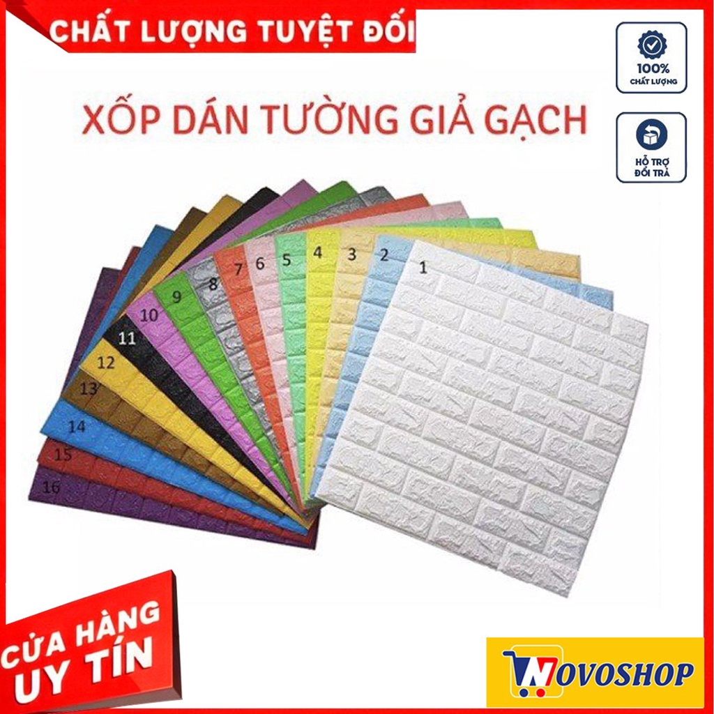 Xốp dán tường giả gạch 3D - Khổ lớn 70x77cm