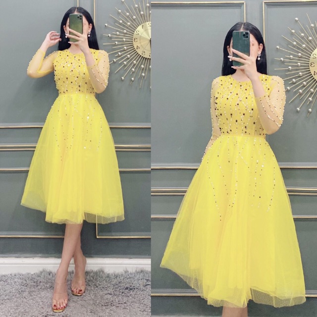 ẢNH VÀ VIDEO THẬT 1000%   Đầm xoè kết đá