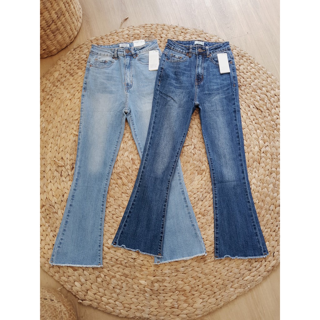 Quần jean nữ ống loe cạp cao 90cm Sofm Wear (L9T)
