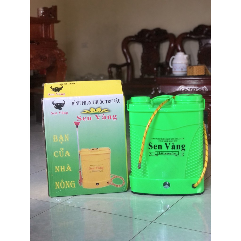 Bình phun thuốc trừ sâu, diệt cỏ Sen Vàng - Con Trâu Vàng 20L bền, rẻ, đẹp - Sen Vàng bạn của nhà nông - Bình thuốc sâu