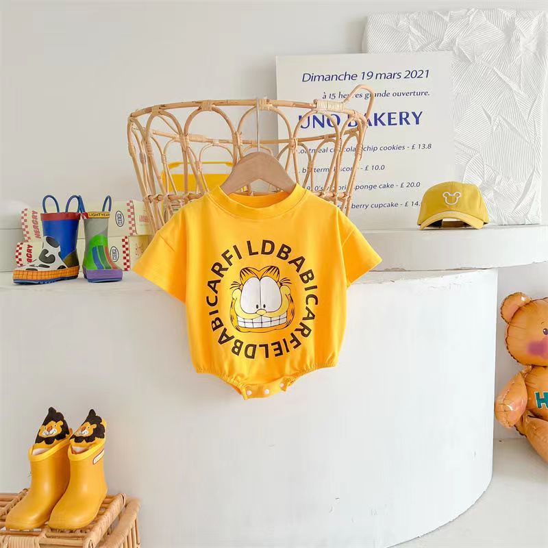 Bộ Áo Liền Quần Tam Giác Tay Ngắn Thoáng Khí Phong Cách Mùa Hè Mới Cho Bé