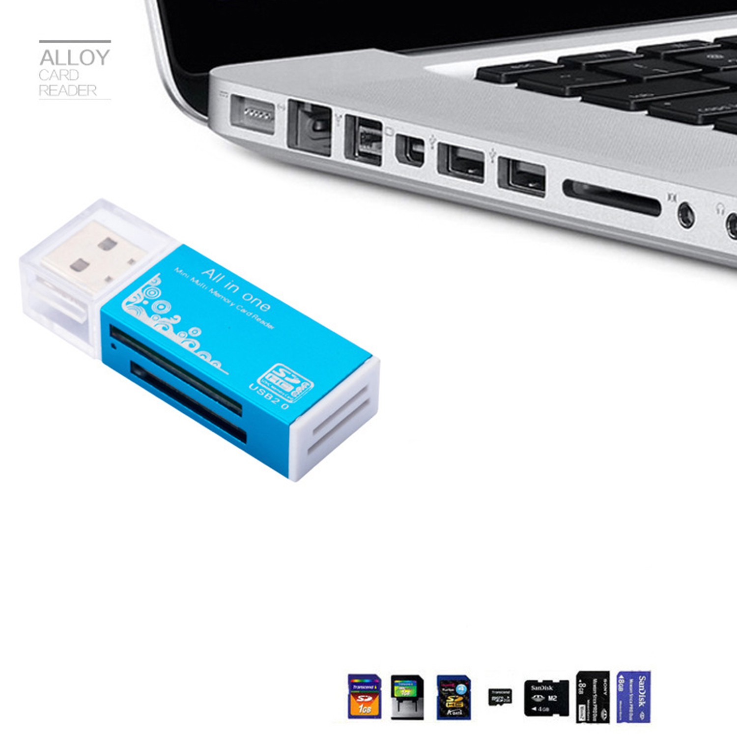 Đầu Đọc Thẻ Nhớ Usb 2.0 Sy-638 Bằng Hợp Kim Nhôm | BigBuy360 - bigbuy360.vn