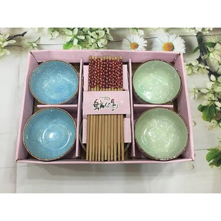 Bộ 6 bát hoa anh đào Nhật Bản.
