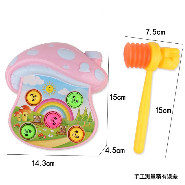 Bộ đồ chơi đập chuột hình nấm dễ thương
