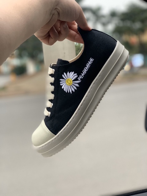 (Video Thật) Giầy nữ sneaker rick hoa cúc trắng đế thơm (box vs bill) | BigBuy360 - bigbuy360.vn
