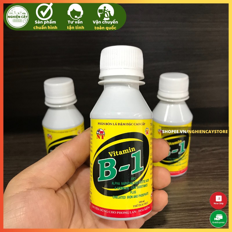 Phân bón lá đậm đặc Vitamin B1 HVP kích rễ, ra hoa, chuyên dùng cho cây và hoa cảnh 100ml