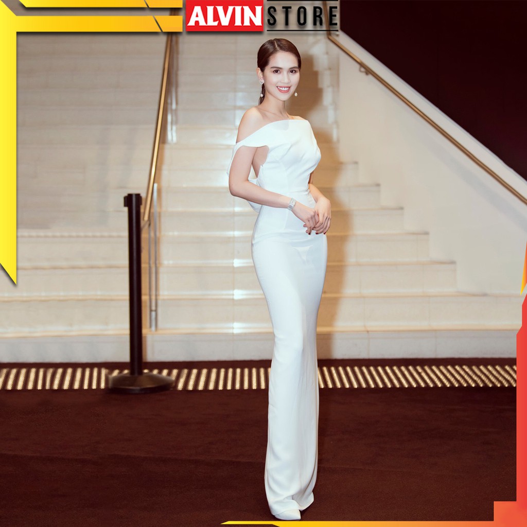 [Shop Đầm Đẹp - Hàng Y Hình] Đầm Dạ Hội Sang Trọng Thiết Kế Trễ Vai Hở Lưng Alvin Store Tôn Dáng