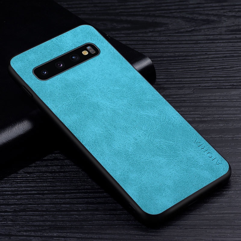 Bao Da Điện Thoại pu Màu Trơn Chống Trầy Xước Cho samsung galaxy s10 plus lite s10e 10 5g Ốp