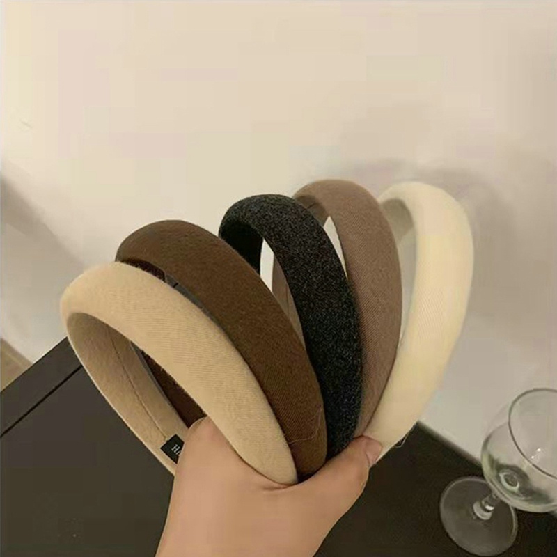 Băng Đô Dệt Kim Bản Rộng Thanh Lịch Thời Trang Hàn Quốc Cổ Điển