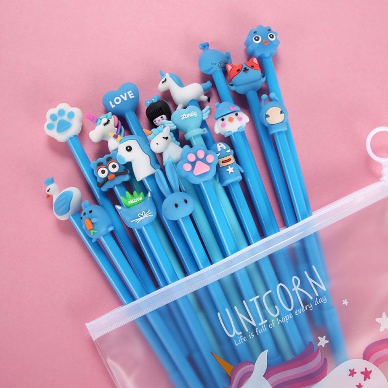 Set 20 bút gel kiểu đủ mẫuz kèm túi zip