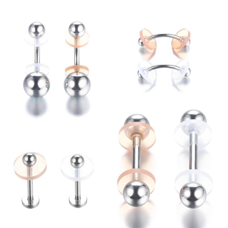 Set 50 Miếng Đệm Silicon Trong Suốt Hỗ Trợ Xỏ Khuyên Tai