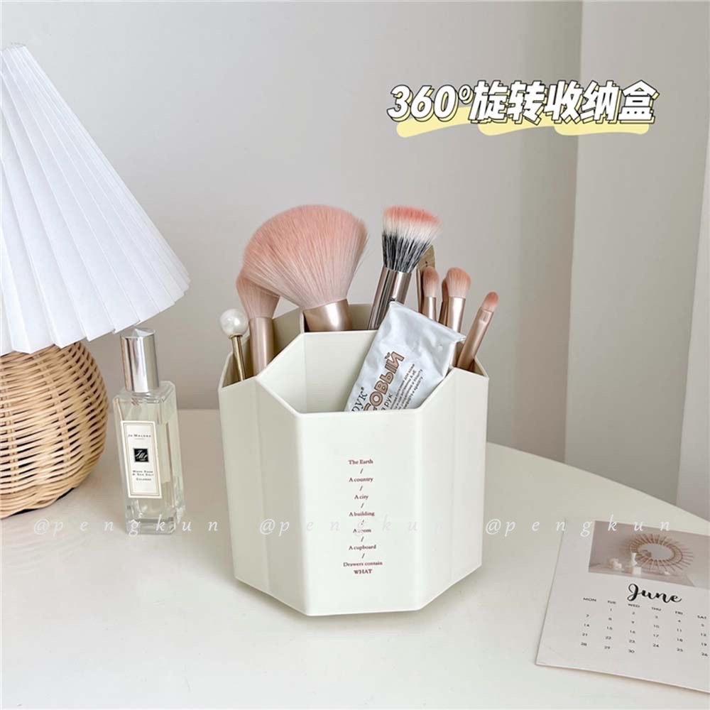 Hộp Đựng Cọ Trang Điểm Sức Chứa Lớn Đa Năng Có Thể Xoay 360 Độ Tiện Dụng