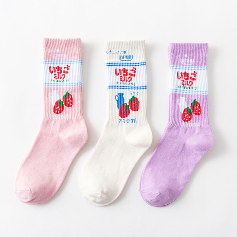Youyo Mới Vớ Màu Kẹo Sữa Kiểu Nhật Bản Ngọt Ngào Dễ Thương Cho Nữ