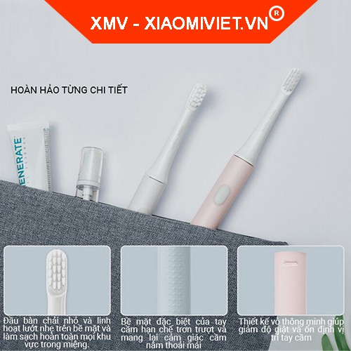 Bàn chải điện Xiaomi Mijia T100 và đầu bàn chải thay thế - Hàng chính hãng