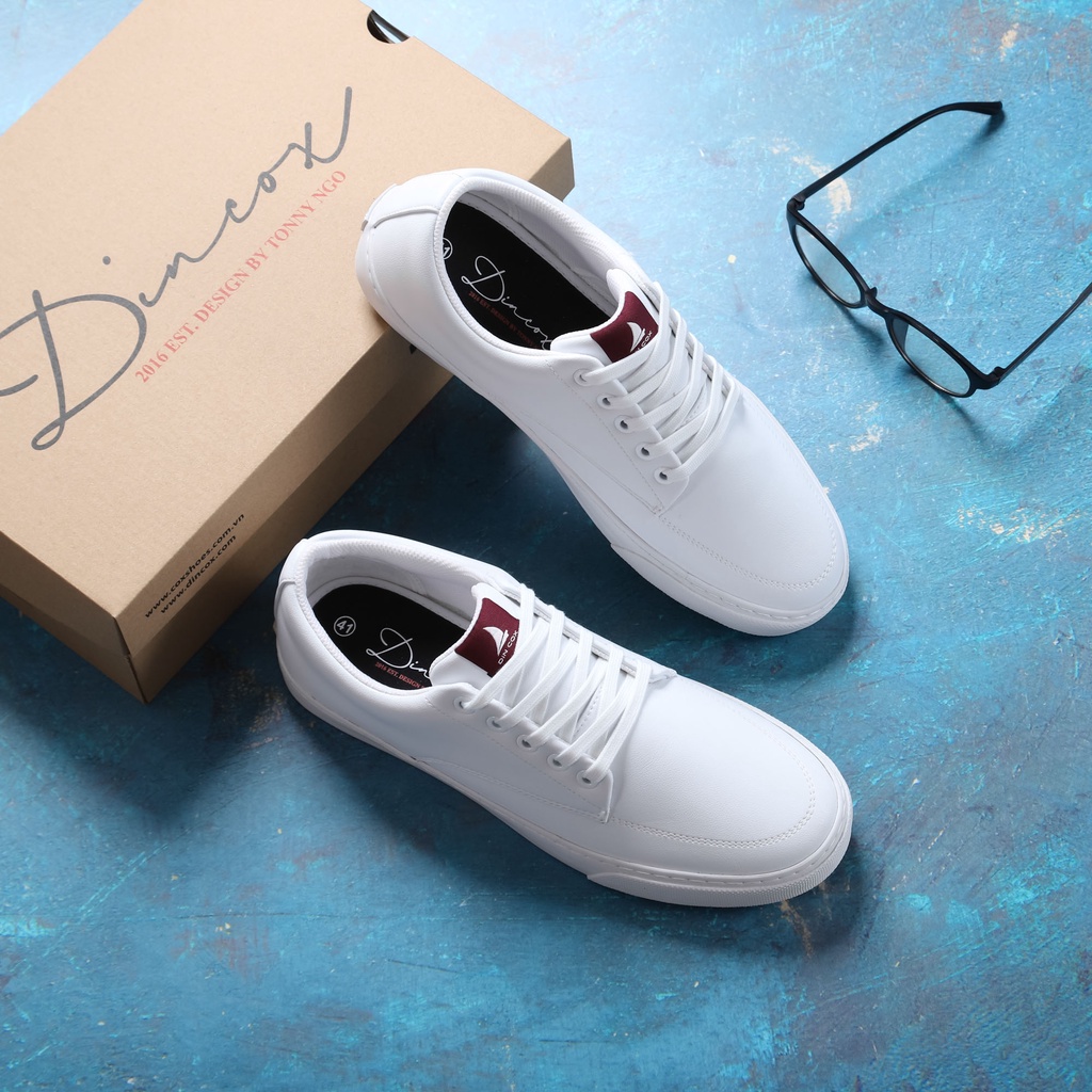 Giày Sneaker Da Nam DINCOX GD06 White Lịch Lãm