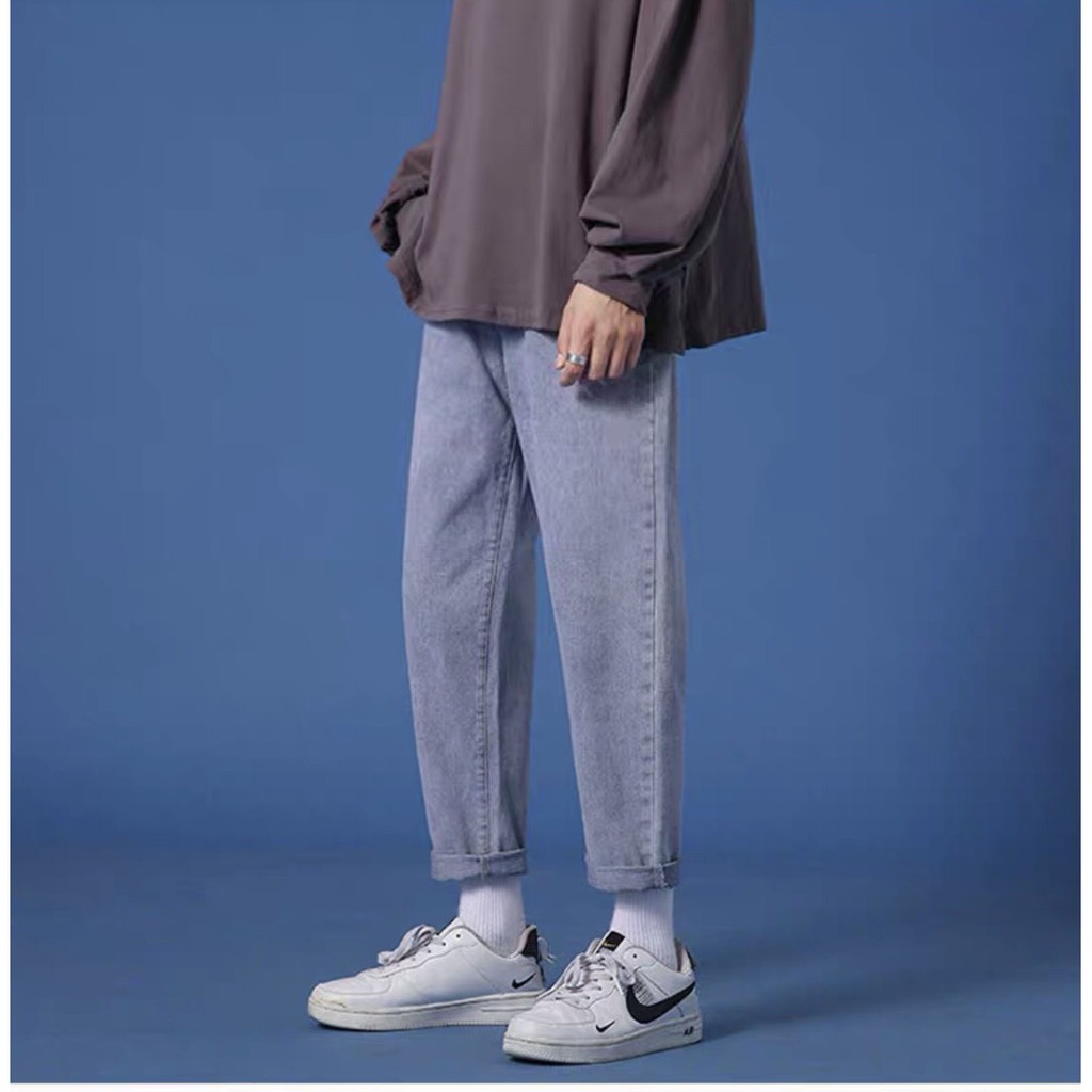 Quần jean ống rộng TR03 suông đứng phong cách đơn giản thời trang, hot 2021 | BigBuy360 - bigbuy360.vn