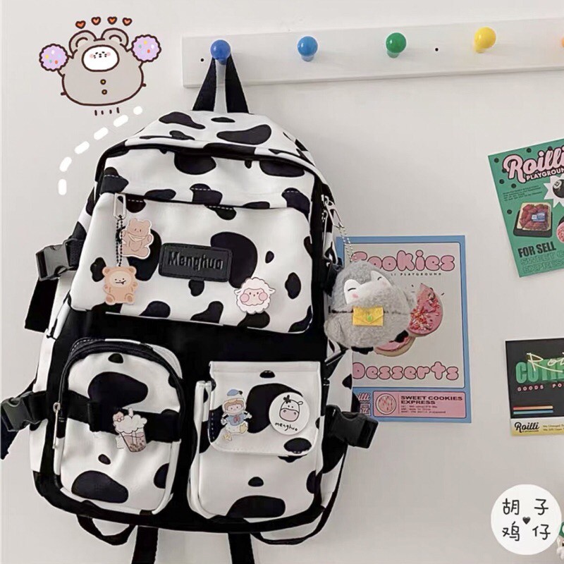 Balo Đi Học Bò Sữa Dễ Thương Tihinstore Mã 690320