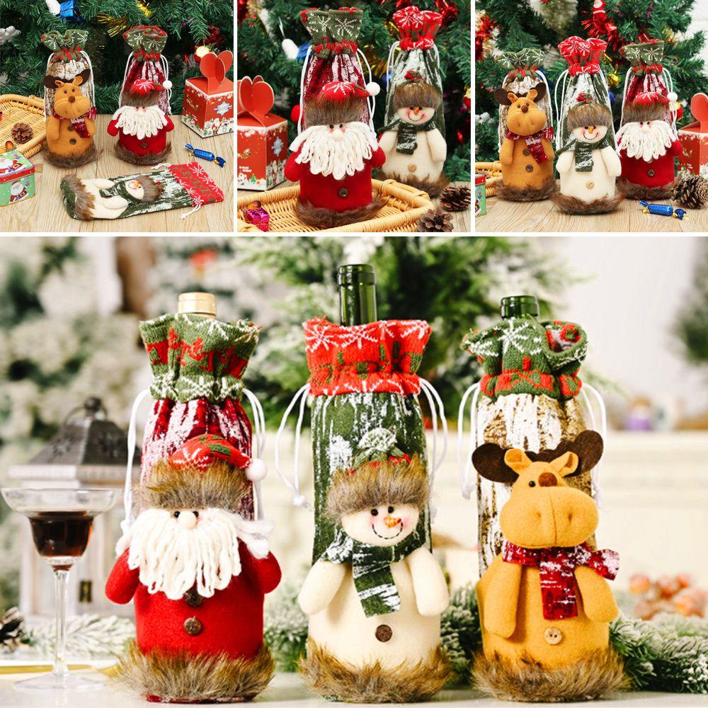 Vỏ Bọc Chai Rượu Hoạ Tiết Giáng Sinh Dễ Thương