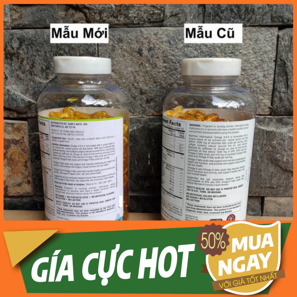 GIÁ CỰC ĐÃ ( KIBO ) Viên uống Member's Mark Omega 3-6-9 Supports Heart Health 325 viên của Mỹ omega 369 GIÁ CỰC ĐÃ