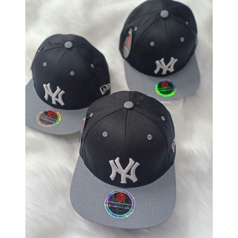 NÓN SNAPBACK-HIPHOP THÊU N.Y PHỐI XÁM