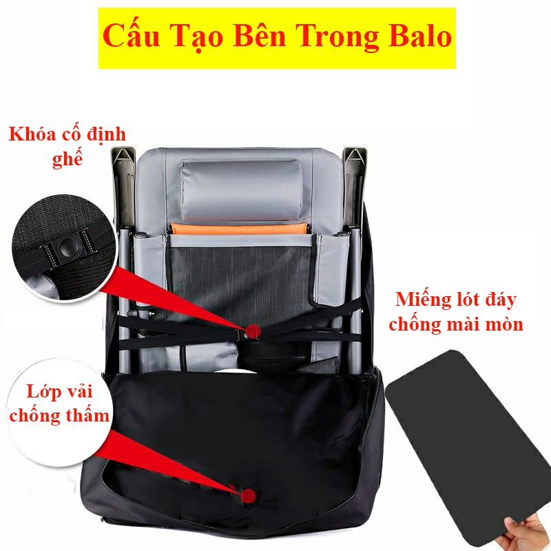 Balo Đa Năng Đựng Ghế Câu Cá và Phụ kiện Dung Tích Lớn TDC-12