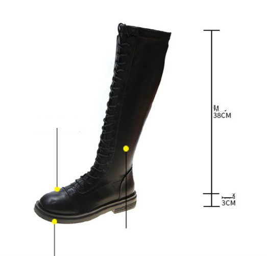 Giày bốt cổ cao thắt dây phong cách Hàn trẻ trung dành cho phái đẹp | BigBuy360 - bigbuy360.vn