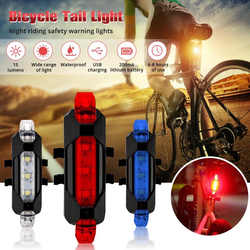 Đèn led HDoorLink gắn đuôi xe đạp chống nước có thể sạc lại bằng cổng usb