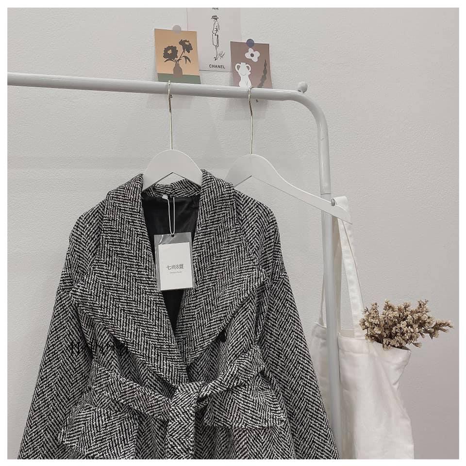 Áo Khoác Dạ Nữ 2 Lớp Cột Eo Phong Cách Hàn Quốc - Áo Khoác Túi Hộp Trẻ Trung, Hàng Quảng Châu Cao Cấp | Hanna | BigBuy360 - bigbuy360.vn