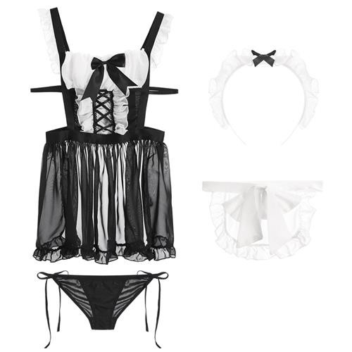 1 Cosplay Hầu Gái Nhật Bản Sexy - Bộ Đồ Ngủ Cô Giúp Việc Quyến Rũ Gợi Cảm - Maid Cosplay Outfit