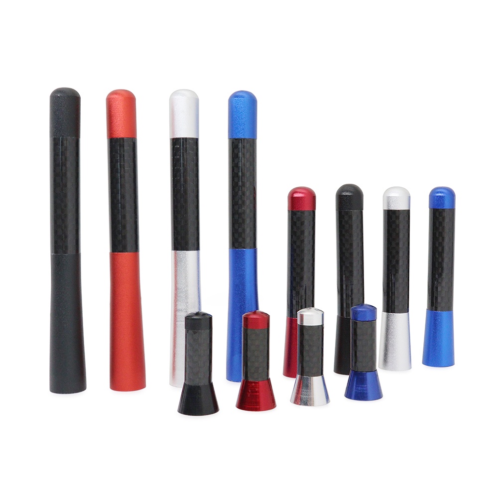 1 Ăng Ten Thu Sóng FM/AM Bằng Sợi Carbon Kim Loại 3.5cm 8cm 12cm Gắn Nóc Xe Hơi